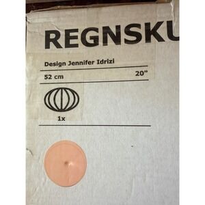 IKEA Regnskur Pink Jennifer Idrizi 20" Globe Lamp Shade Complete EUC Bedroom